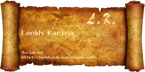 Lenkh Karina névjegykártya